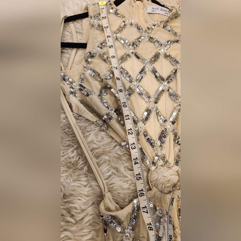 MAC DUGGAL EMBELLISHED HIGH NECK CUT OUT GOWN - Picture 11 of 17